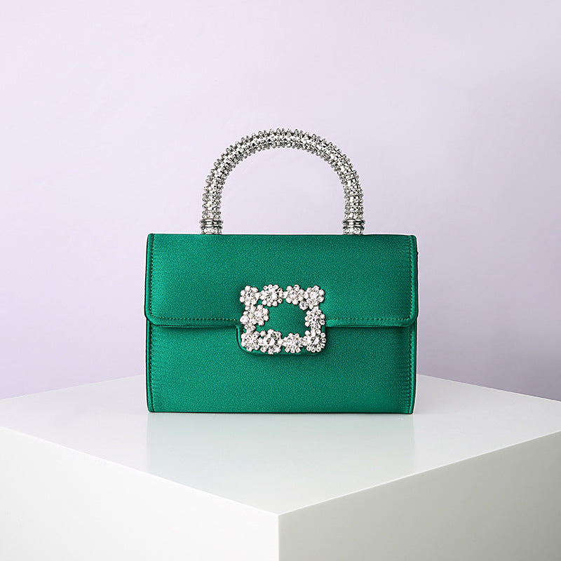 Imitation Silk Chain Hand Holding Sier Evening Bags