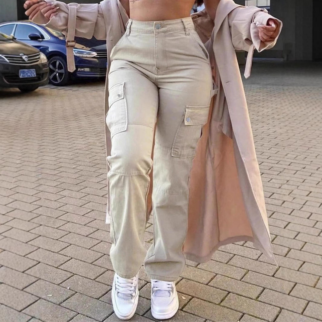 Women's Casual Working American Retro Straight Long Pants