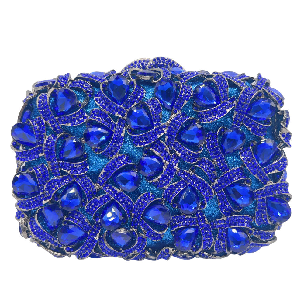 Women's Colorful Luxury Full Steamed Crystal Bun Evening Bags