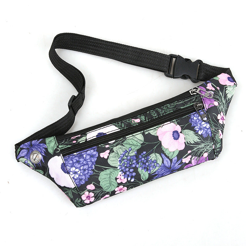 Women's & Men's & Running Fashion Printed Embroidered Portable Men's Waist Packs