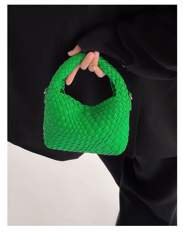 Women's High-grade Design Selenodont Half Moon Woven Bags