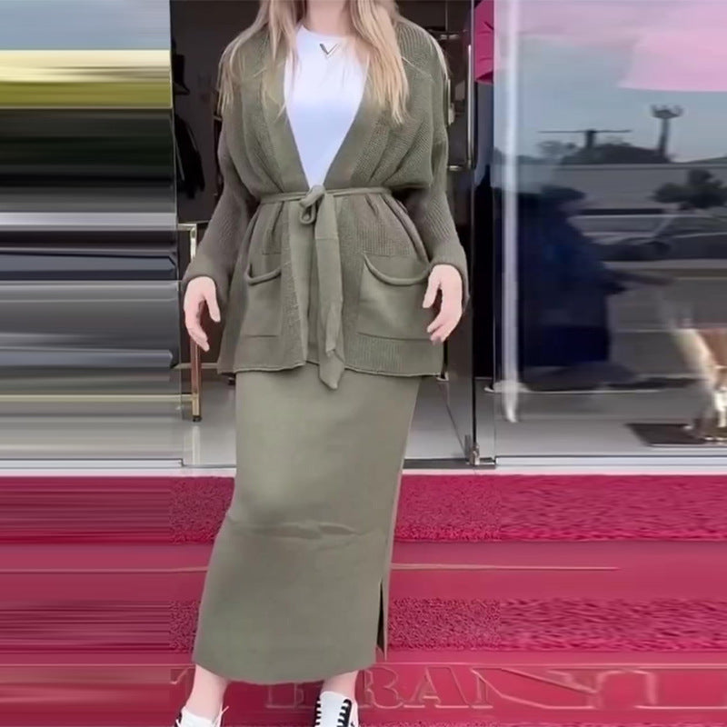 Women's Solid Color Elegant Tied Slim Fit Suits