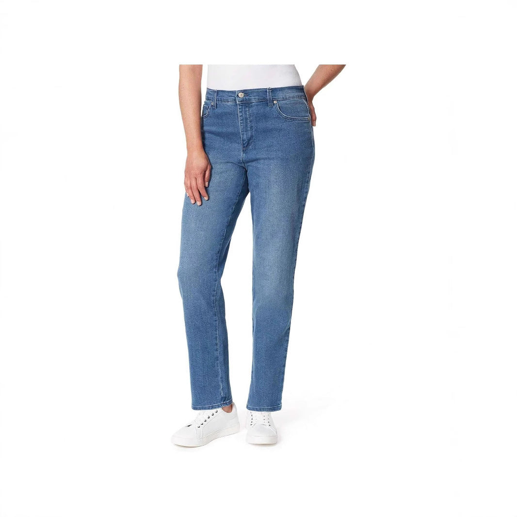 Women's High Waist Denim Straight Casual Slim Women's Jeans