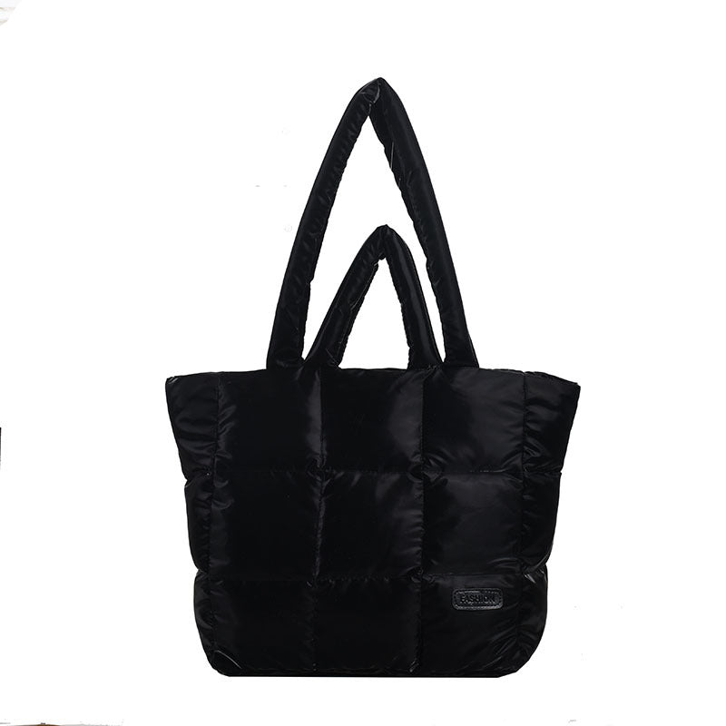 Women's Down Simple Astronaut Solid Color Soft Bags