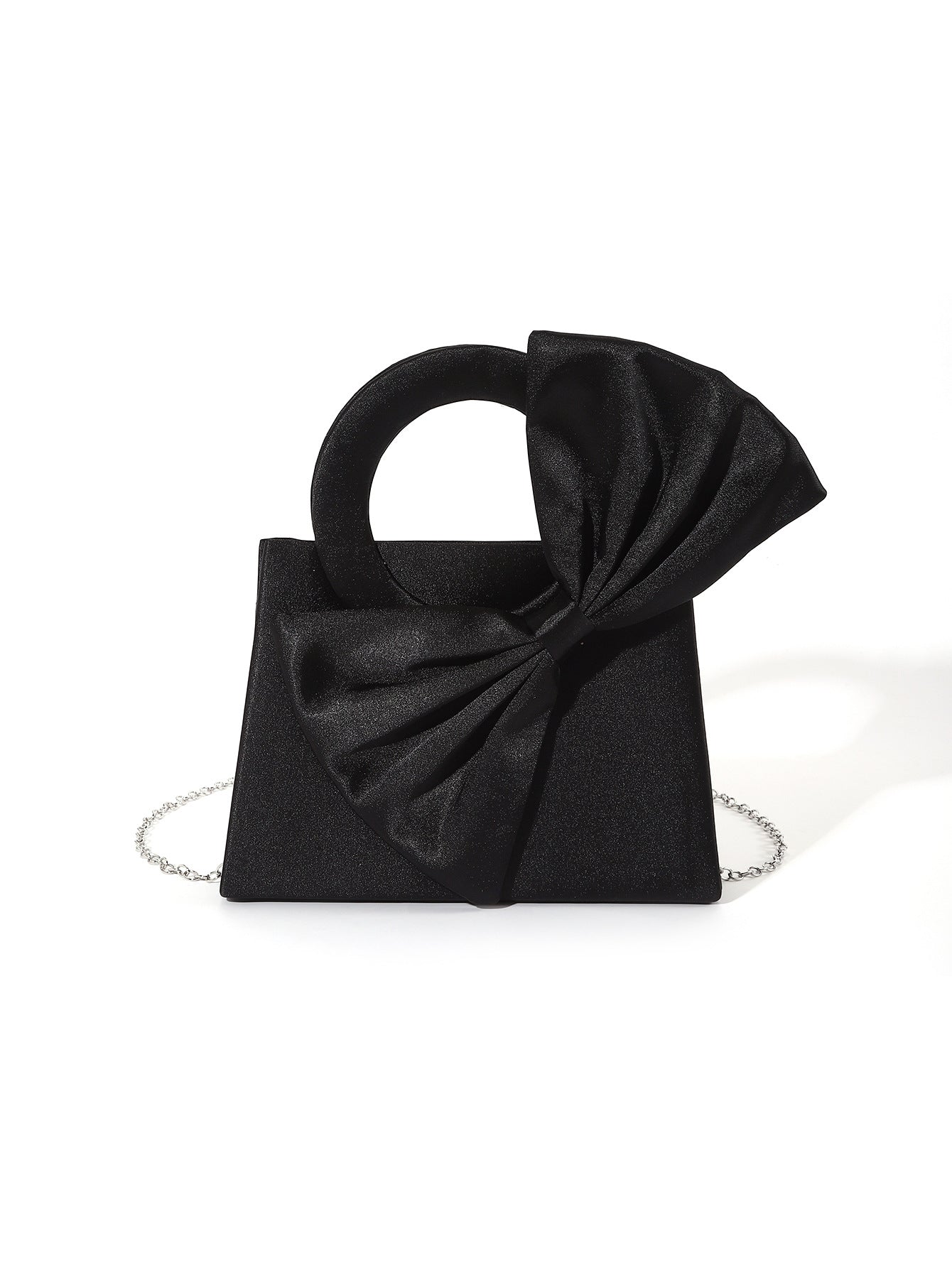 French Style Design Solid Color Bow Handbags
