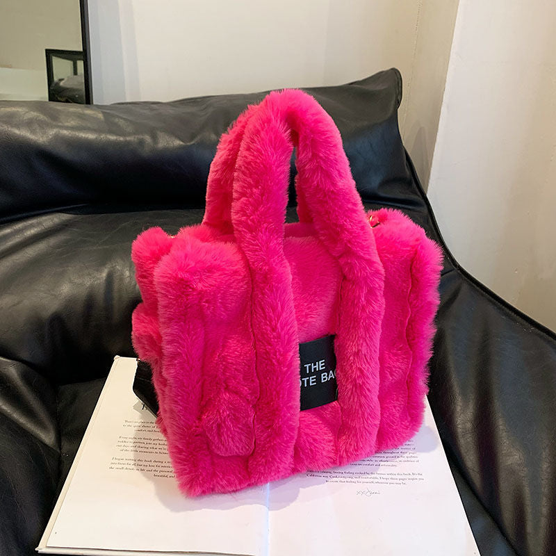 Women's Creative Tide Graceful Cute Plush Tote Bags