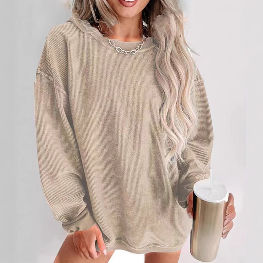 Women's Pullover Loose Round Neck Fashion Long-sleeved Sweaters