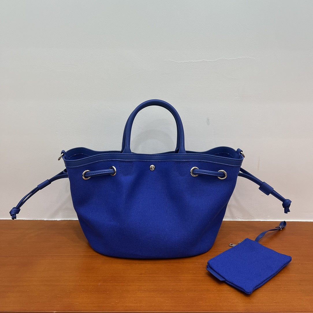 Cowhide Simple Contrast Color Large Capacity Handbags