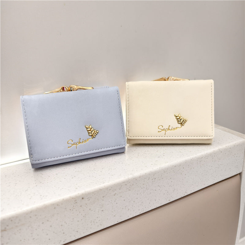 Women's Style Veet Fresh Flower Clip Mini Ladies Wallets