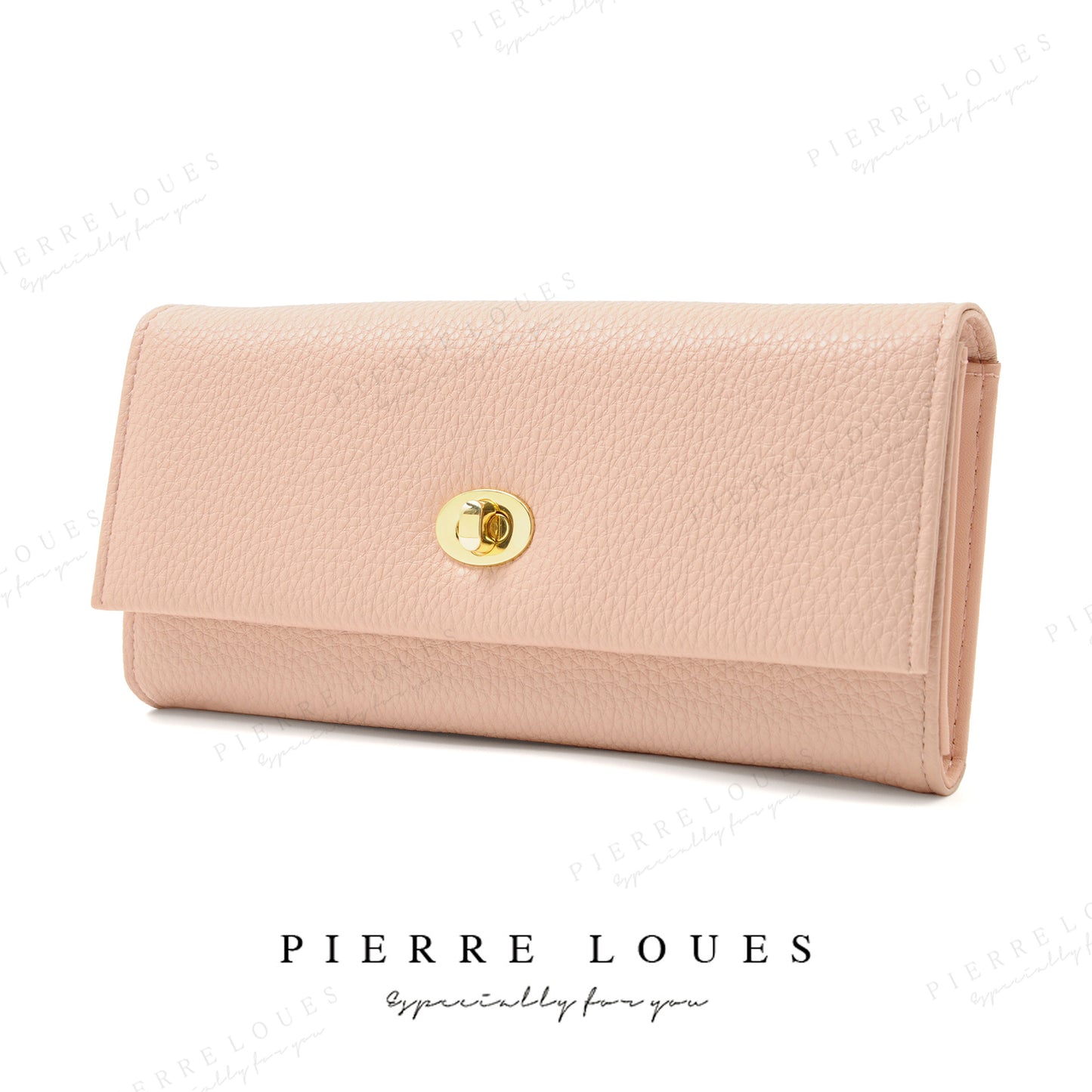 Long Premium Lychee Pattern Classic Trifold Ladies Wallets