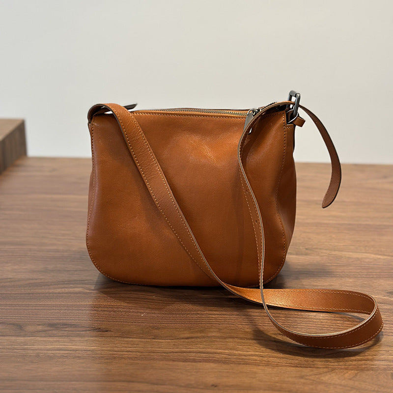 Women's Style Vegetable Tanning Leather Genuine High Crossbody Bags