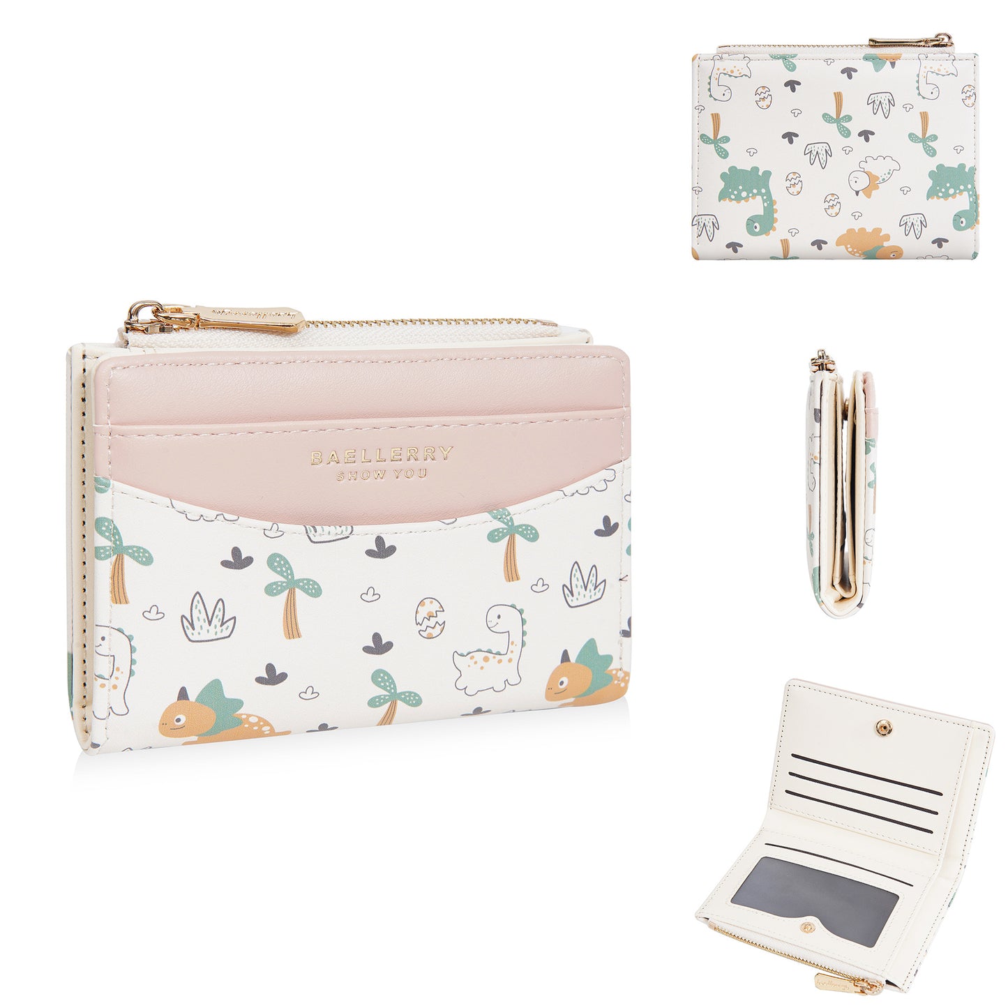 Women's Short Cartoon High-grade Multiple Slots Zipper Ladies Wallets