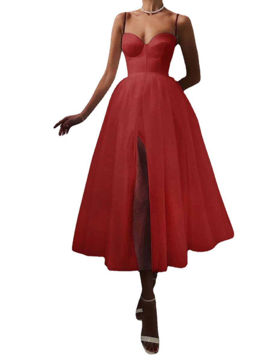 Women's Glamorous Creative Straps Tulle Dress Wedding Dresses