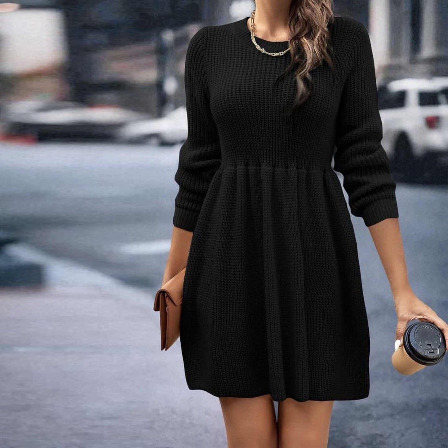 Women's Solid Color Style Clothes Dress Dresses