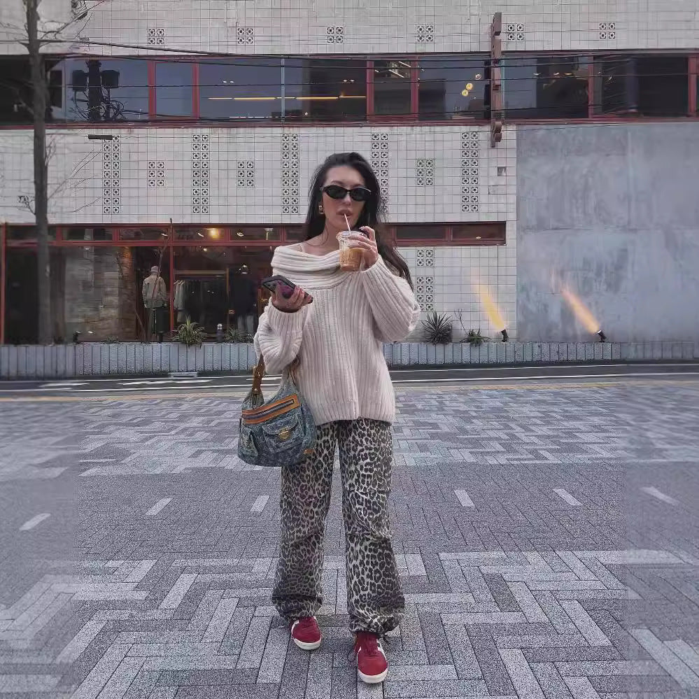 Irregular Design Loose Casual Long Sleeve Knitwear