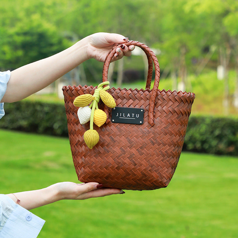 Women's Vegetable Basket Hand-woven Summer Large Capacity Handbags
