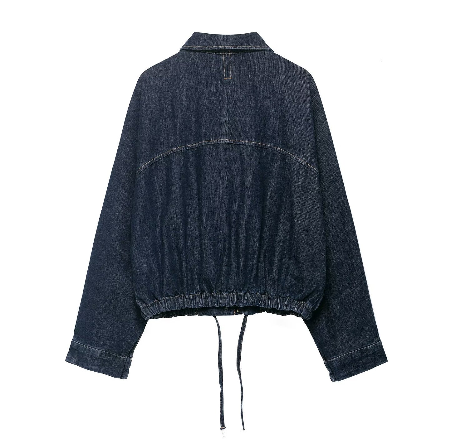 Women's Stand Collar Loose Denim American High Coats