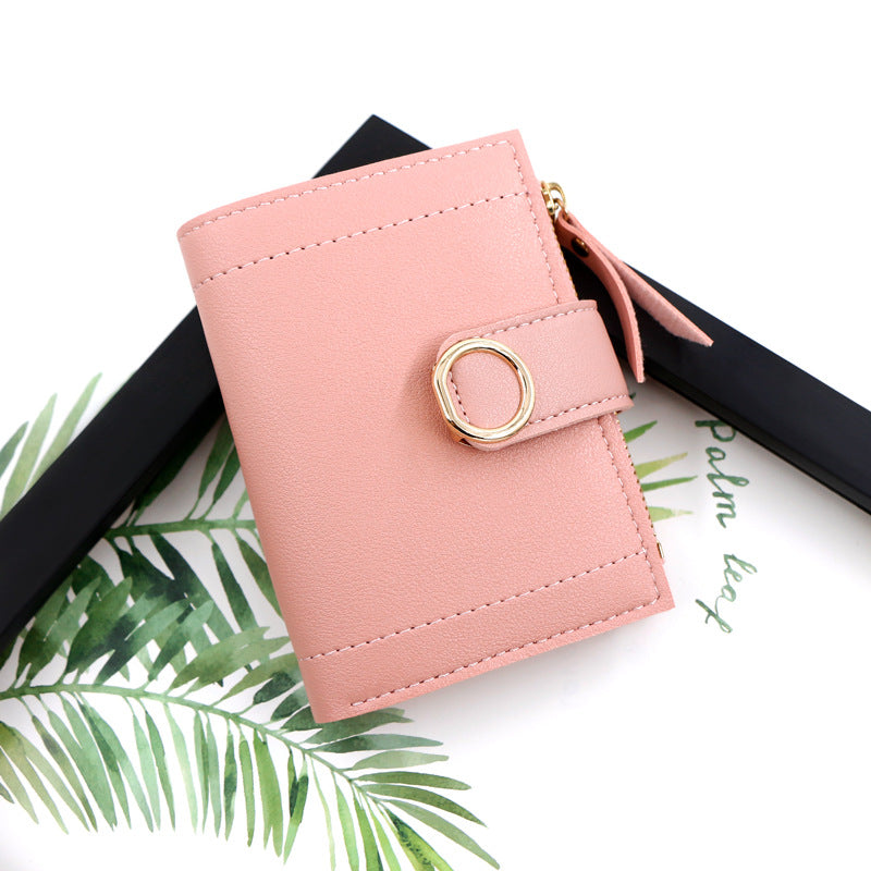 Women's Zipper Single Short Fresh Artistic Ladies Wallets