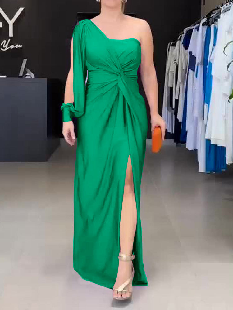 Women's Spring Dress Fashionable Temperament Cinched Waist Dresses