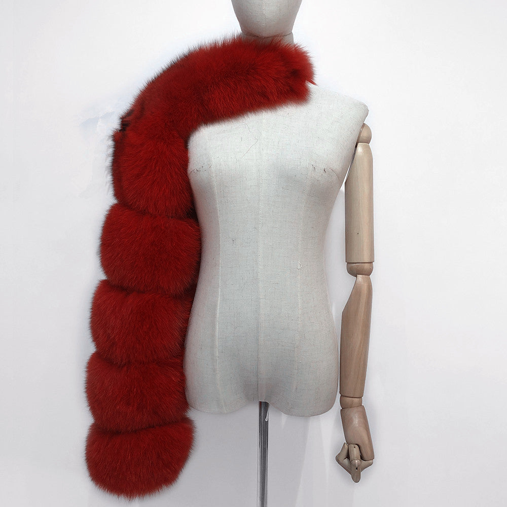 Women's Fur Fox Shawl Imitation Long Sleeve Coats
