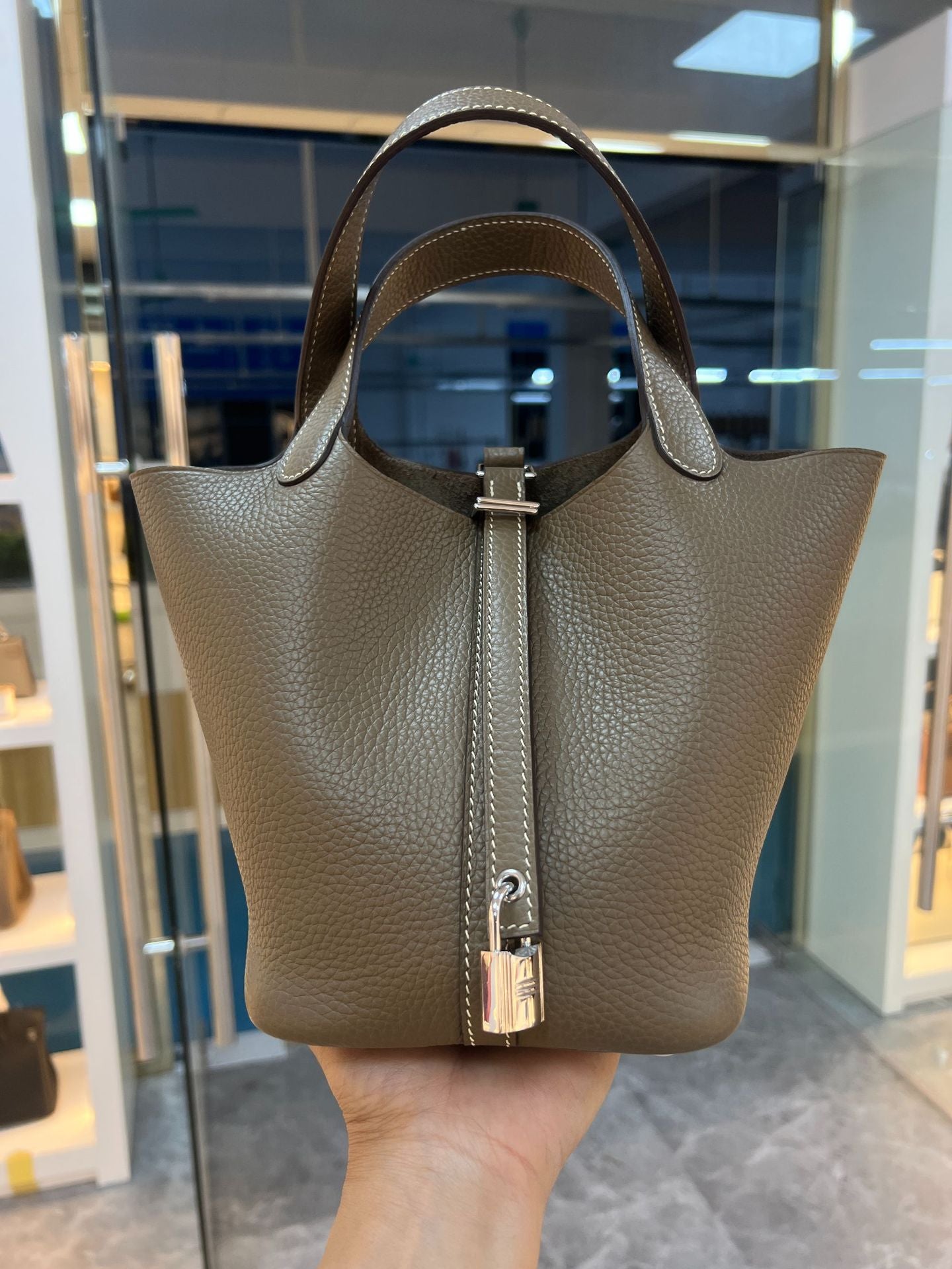 New Vegetable Basket Layer Thickness Cowhide Handbags