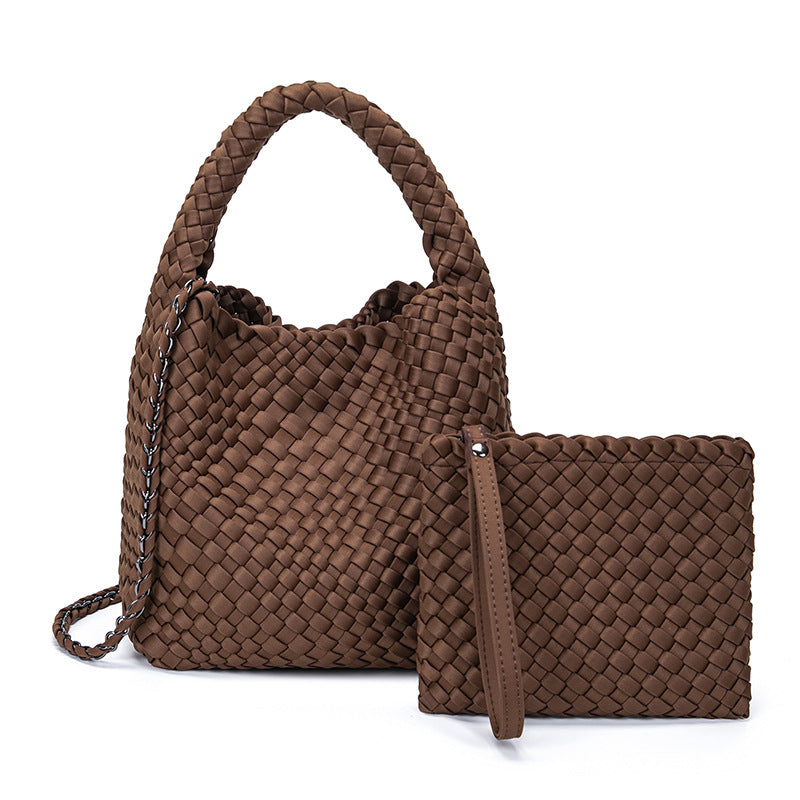 Women's Waterproof Diving Cloth Handmade Woven Portable Crossbody Bags