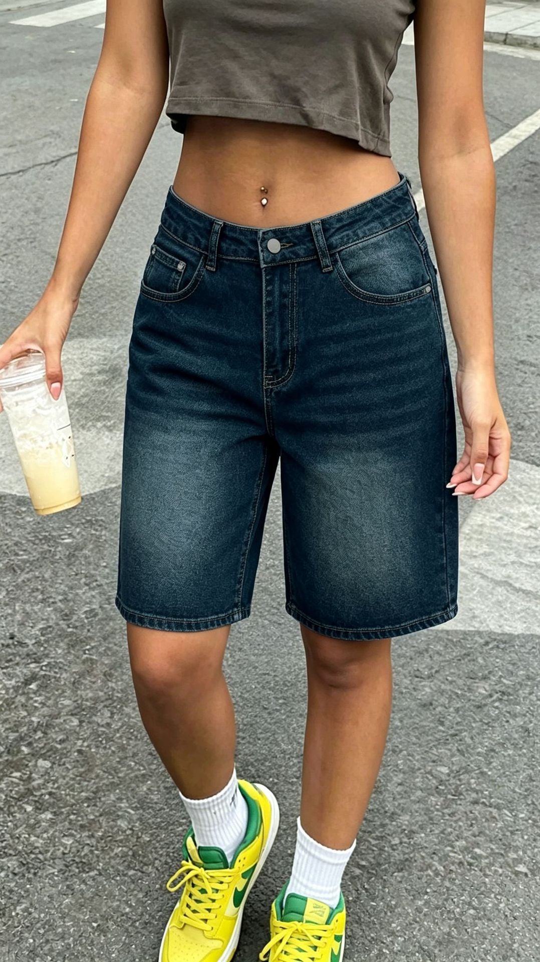 Women's Trendy Fashionable Wide Leg Casual Straight Women's Jeans