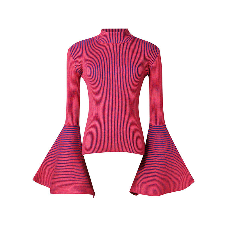 Women's Elegant Autumn Bell Sleeve Design High-grade Sweaters