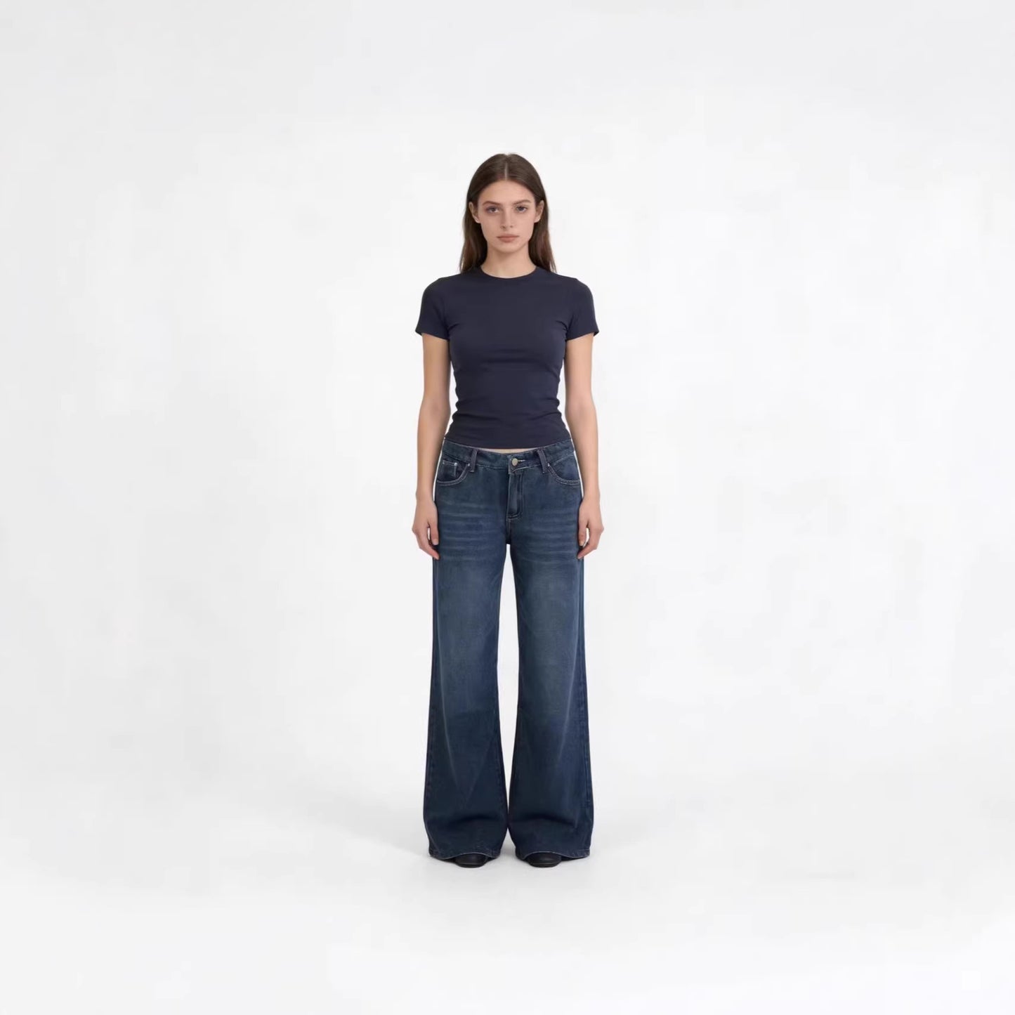 Women's Leg Hot Loose Street Low Waist Retro Jeans