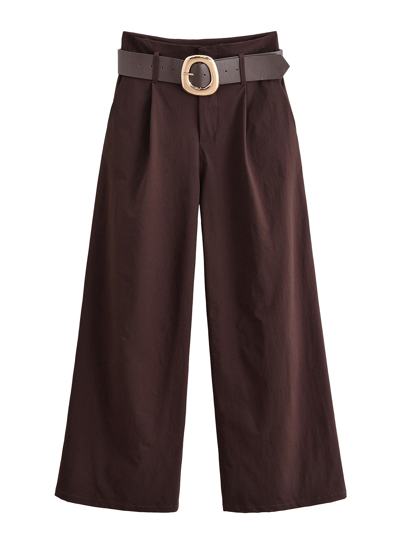 Women's Fashion Casual Retro Brown Ordinary Trousers Pants