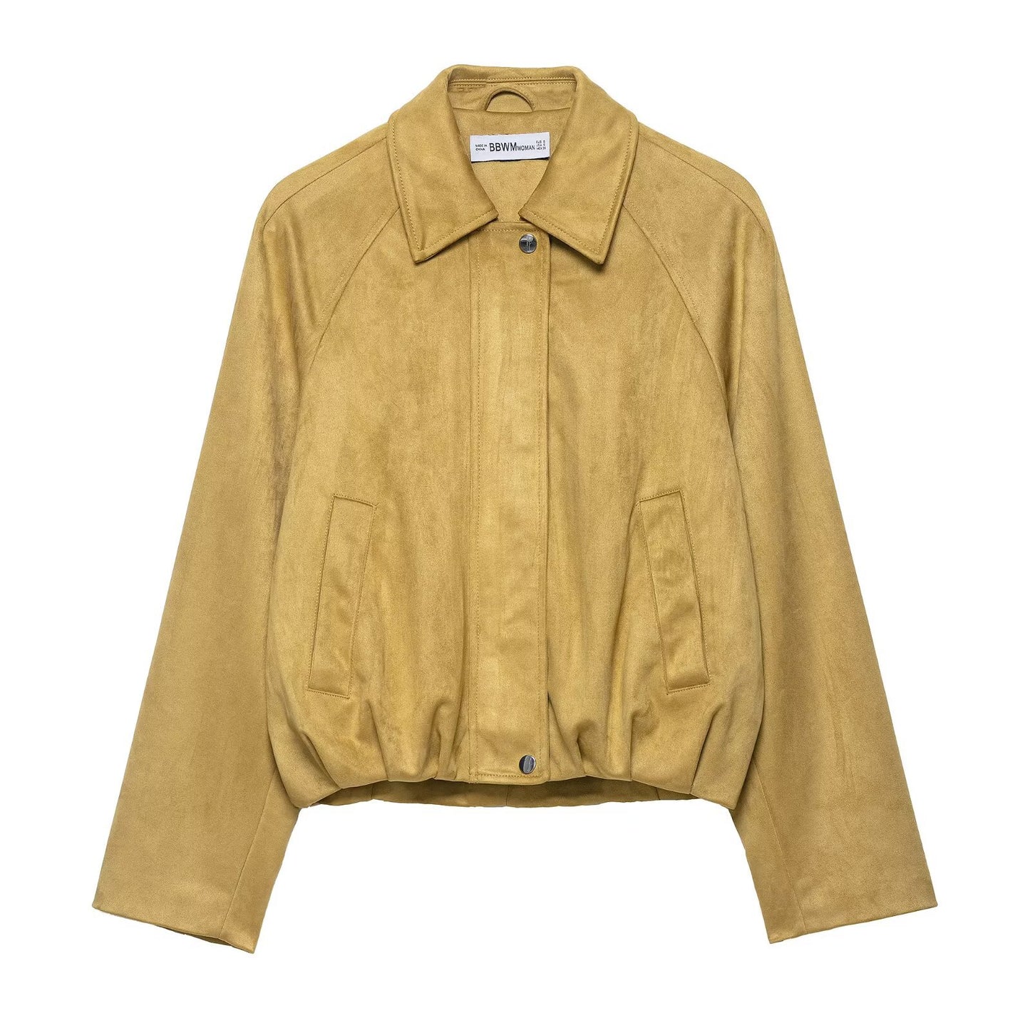 Women's Creative Suede Texture Casual Bomber Jackets