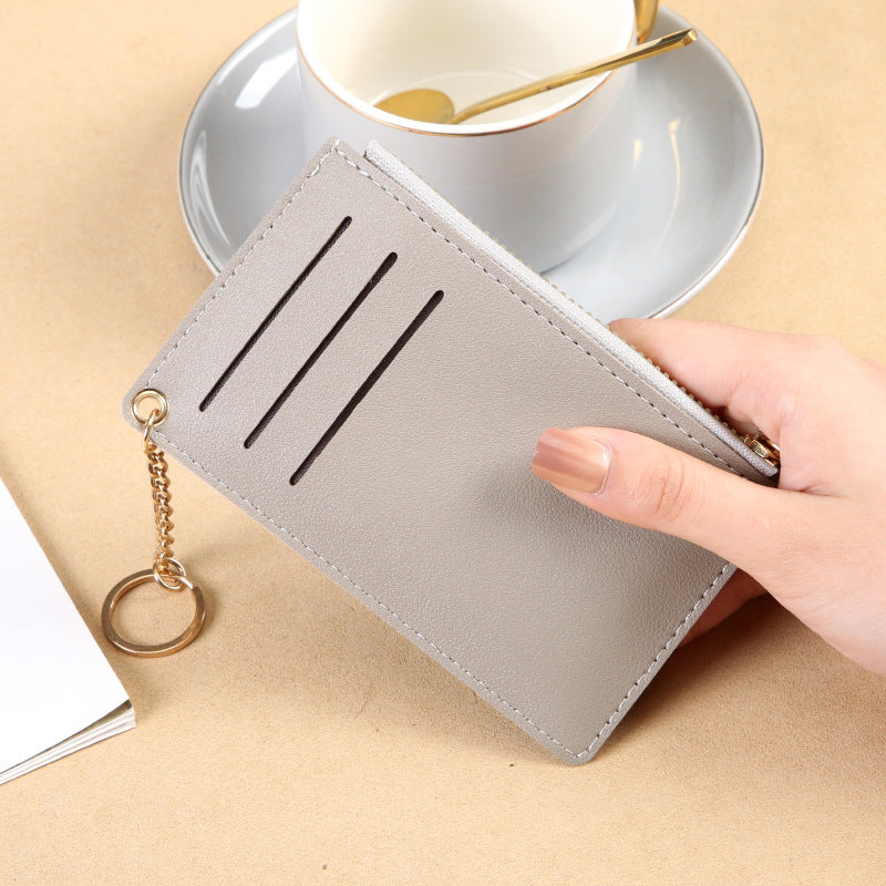 Korean Zip Candy Color Bus Bank Card Holder