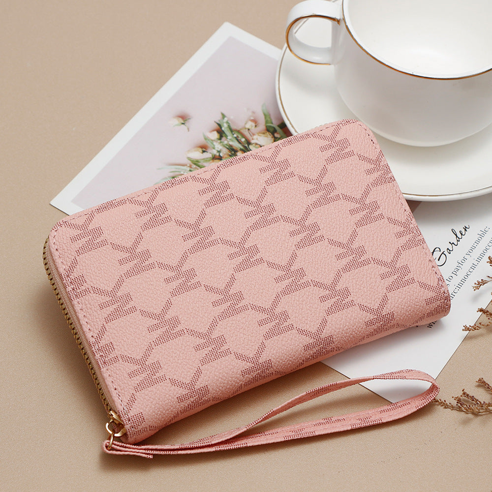 Women's Printed Commute Large Capacity Zipper Artistic Ladies Wallets