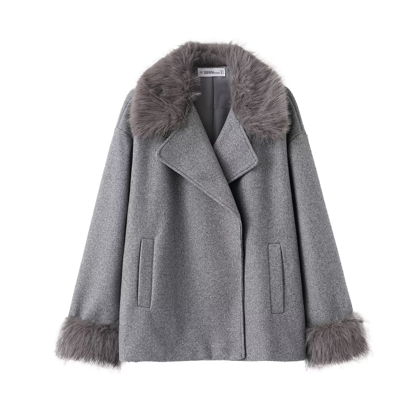 Women's Glamorous Fashion Casual Fur Collar Coats