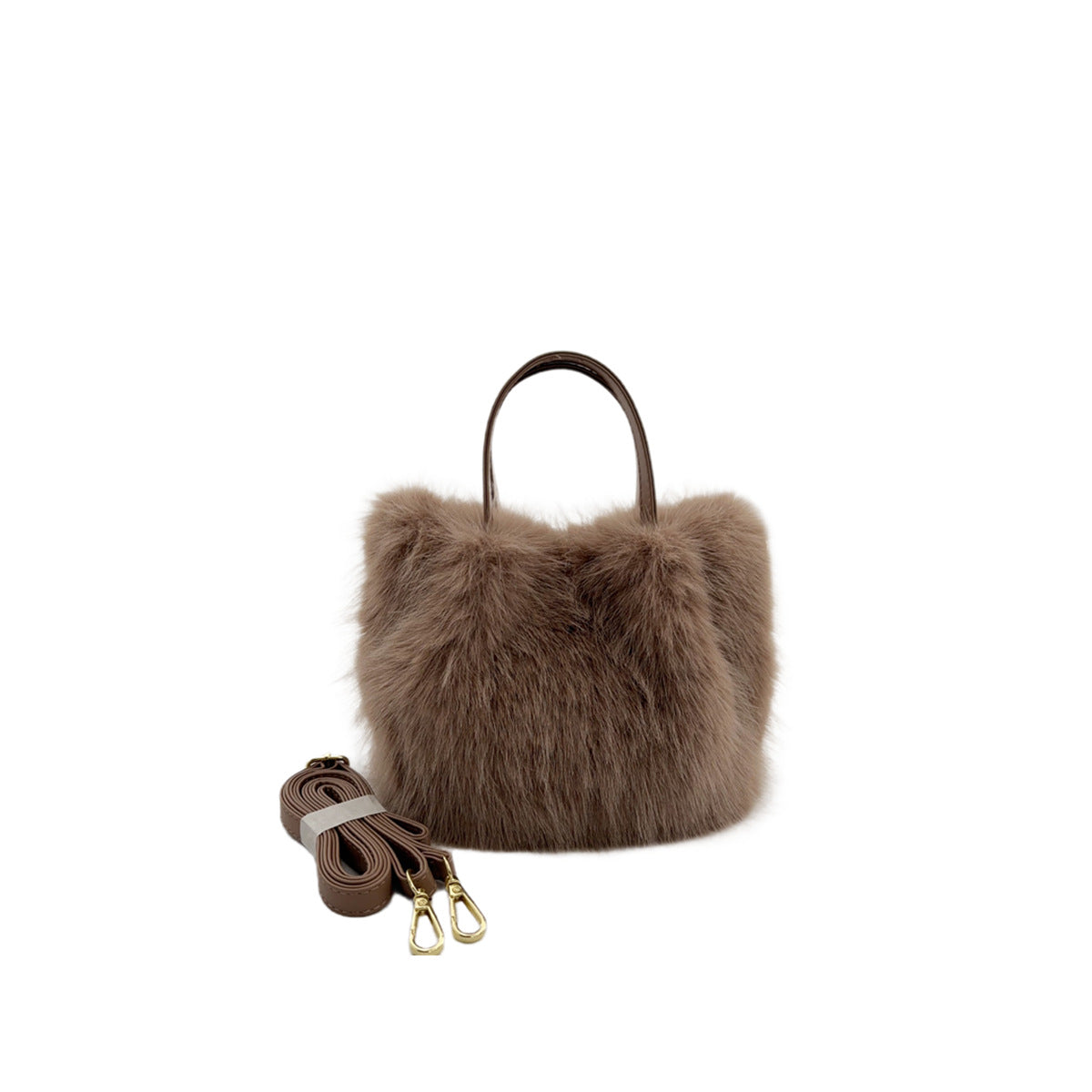 Women's Imitation Fox Fur Vegetable Basket Handbags