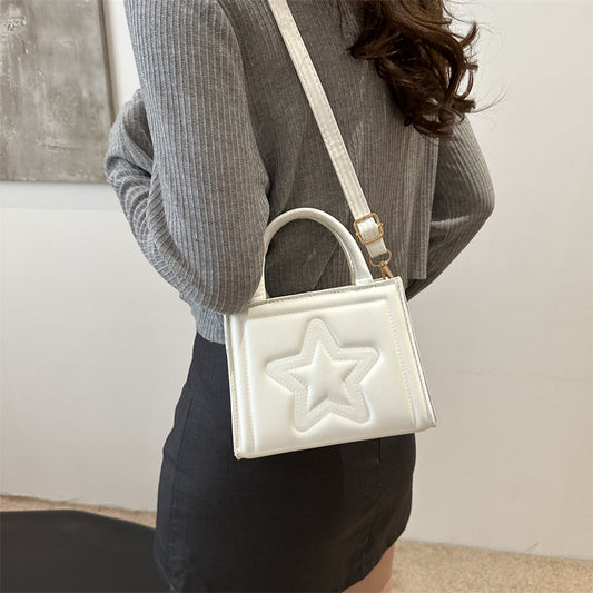 Women's Textured Fashion Fresh Solid Color Printing Shoulder Bags