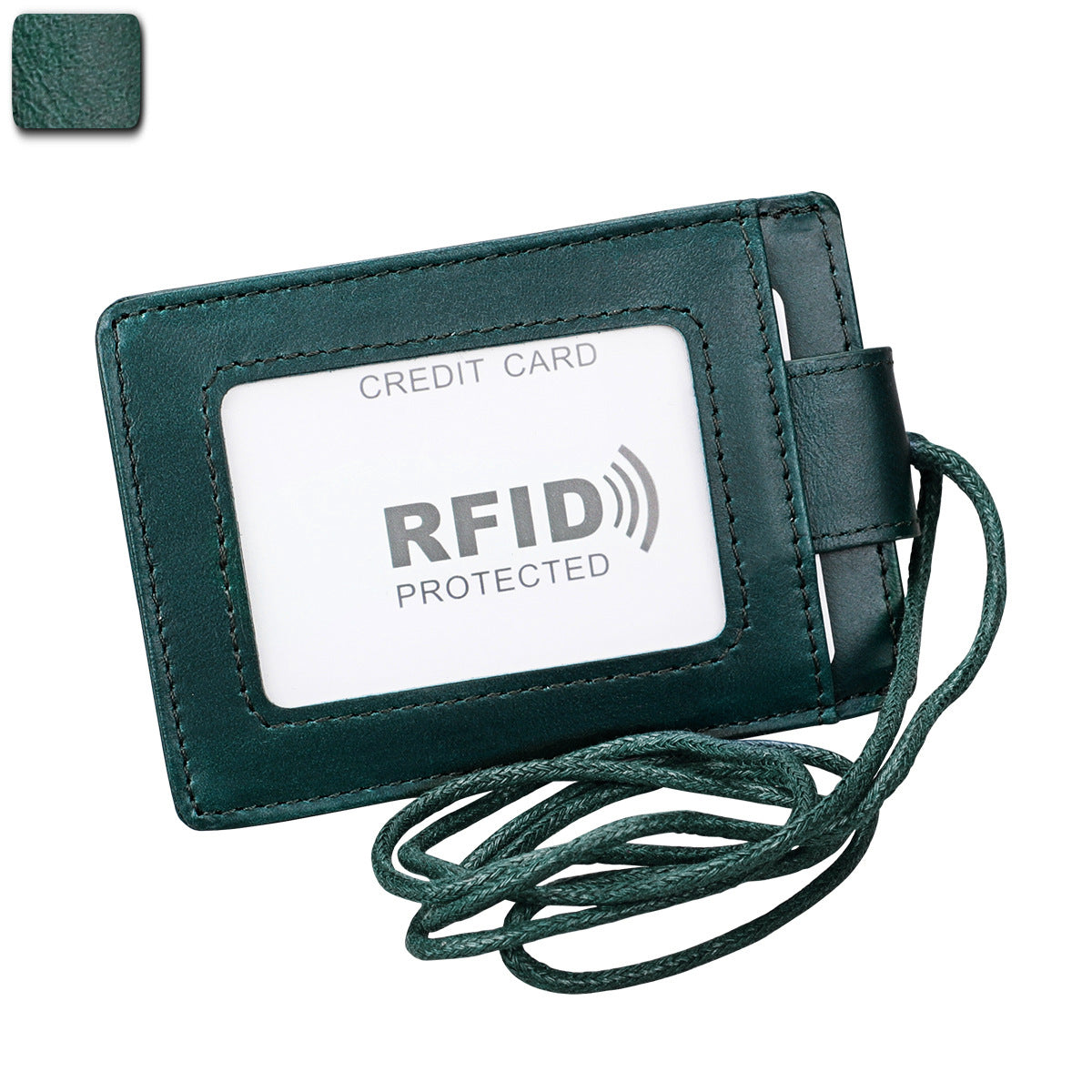 Genuine Leather Hangtag Work Permit Exhibition Card Holder