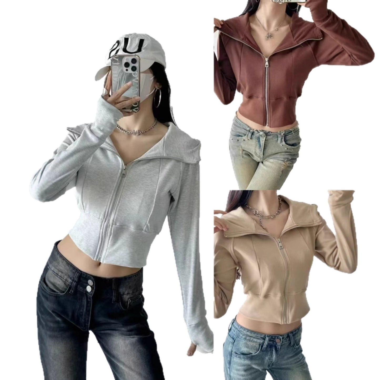 Women's Street Sports Style Hot Slim Hooded Coats
