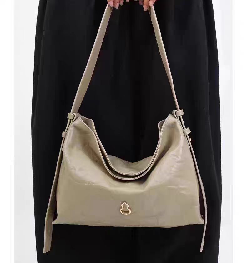 Women's Cotton Gourd Commuter Half Slope Armpit Bags