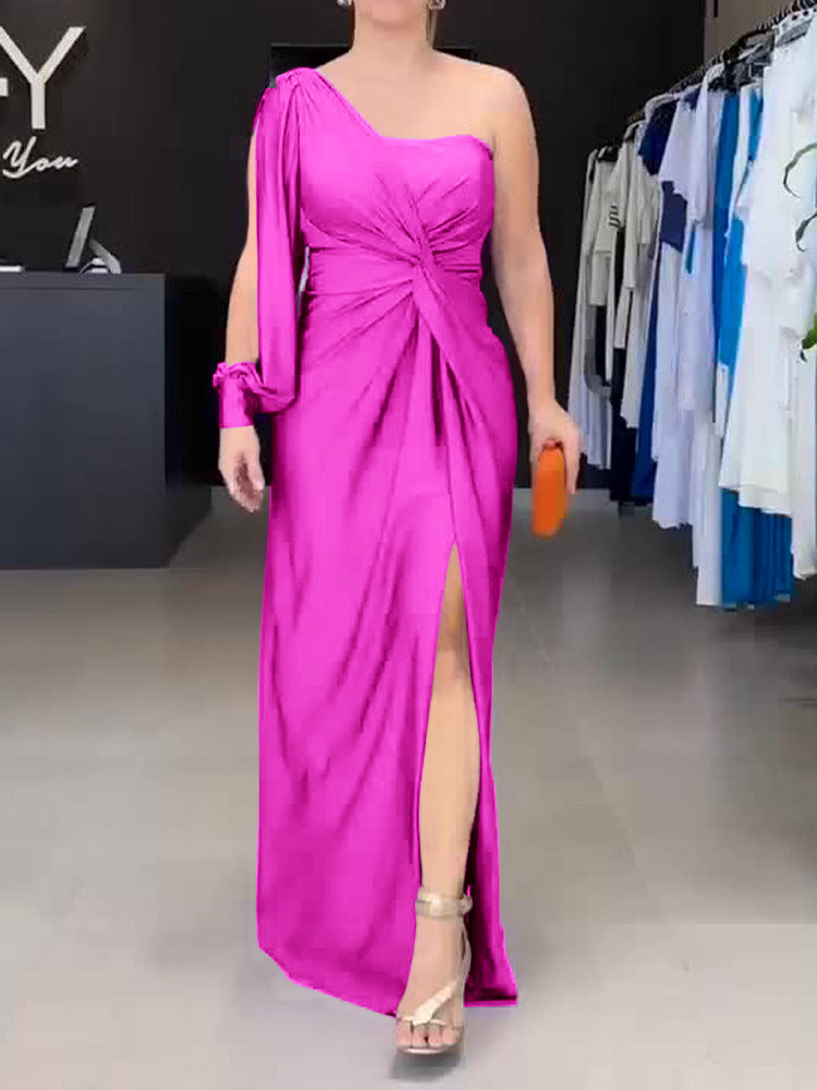 Women's Spring Dress Fashionable Temperament Cinched Waist Dresses