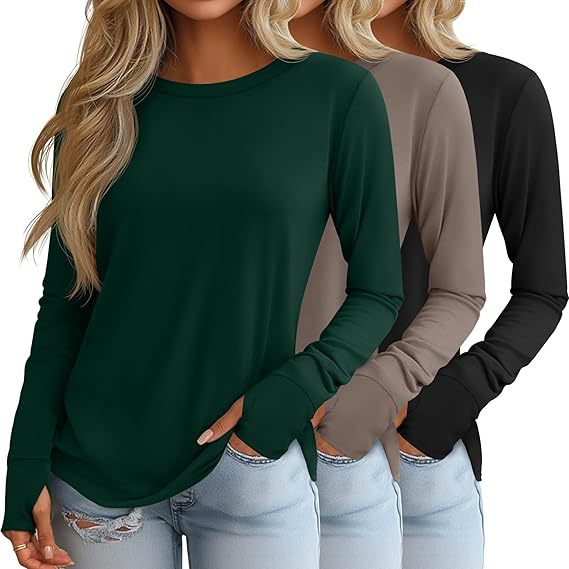Women's Autumn Round Neck T-shirt Temperament Commute Blouses