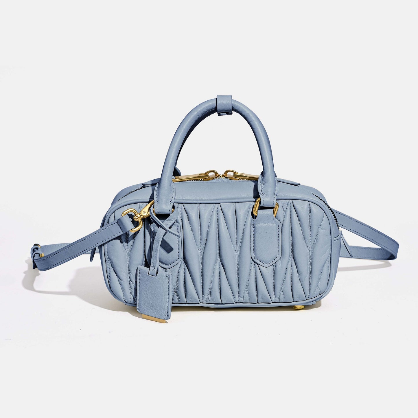 Women's Pleated Bowling Niche High-grade Boston Portable Handbags