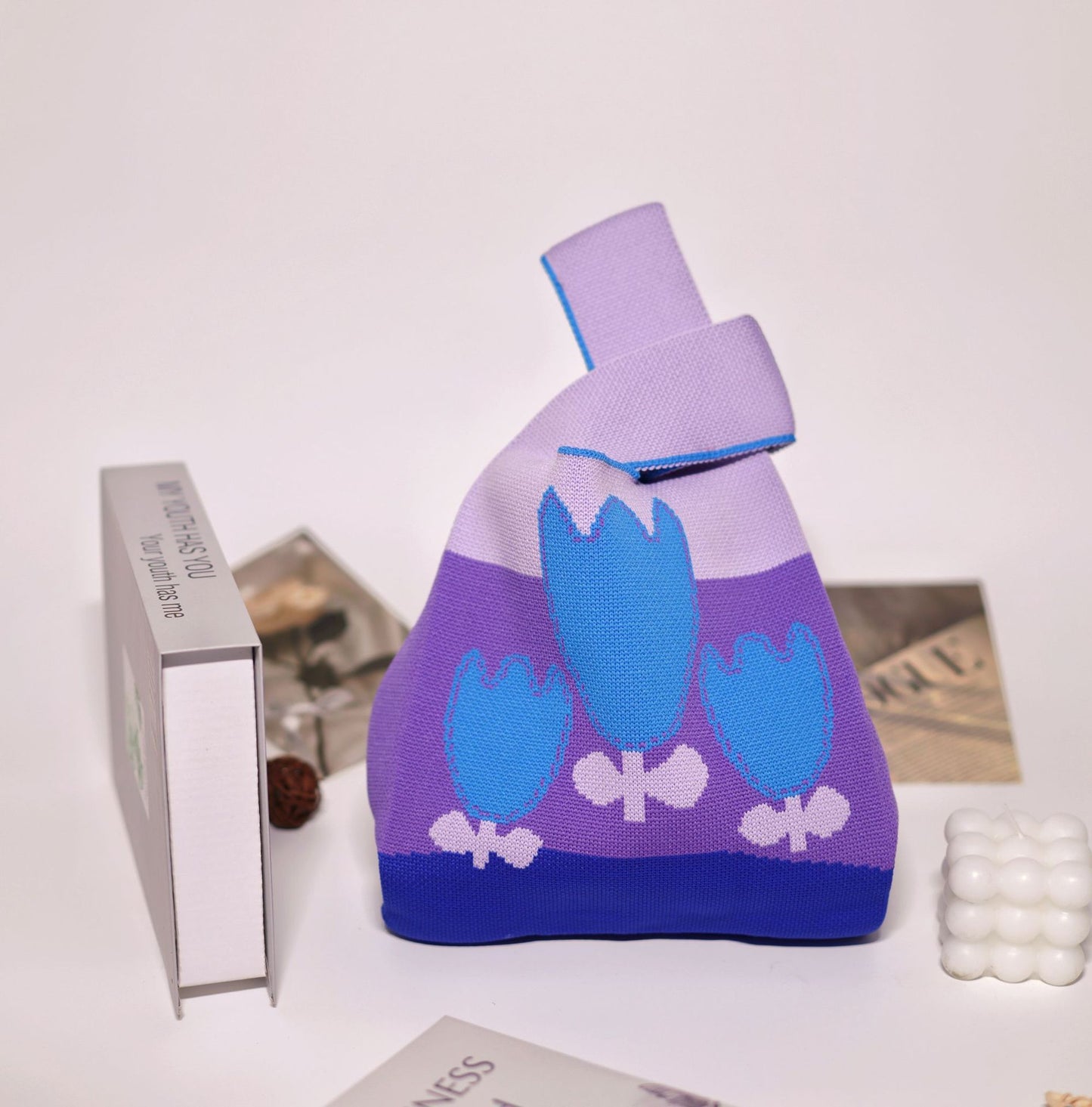 Women's Stylish Knitted Woven Vest Simple Handbags