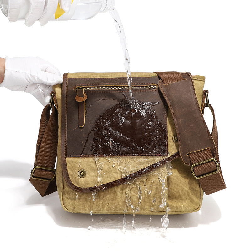 Men's Retro Fashion Street Trend Waterproof Canvas Men's Messenger Bags