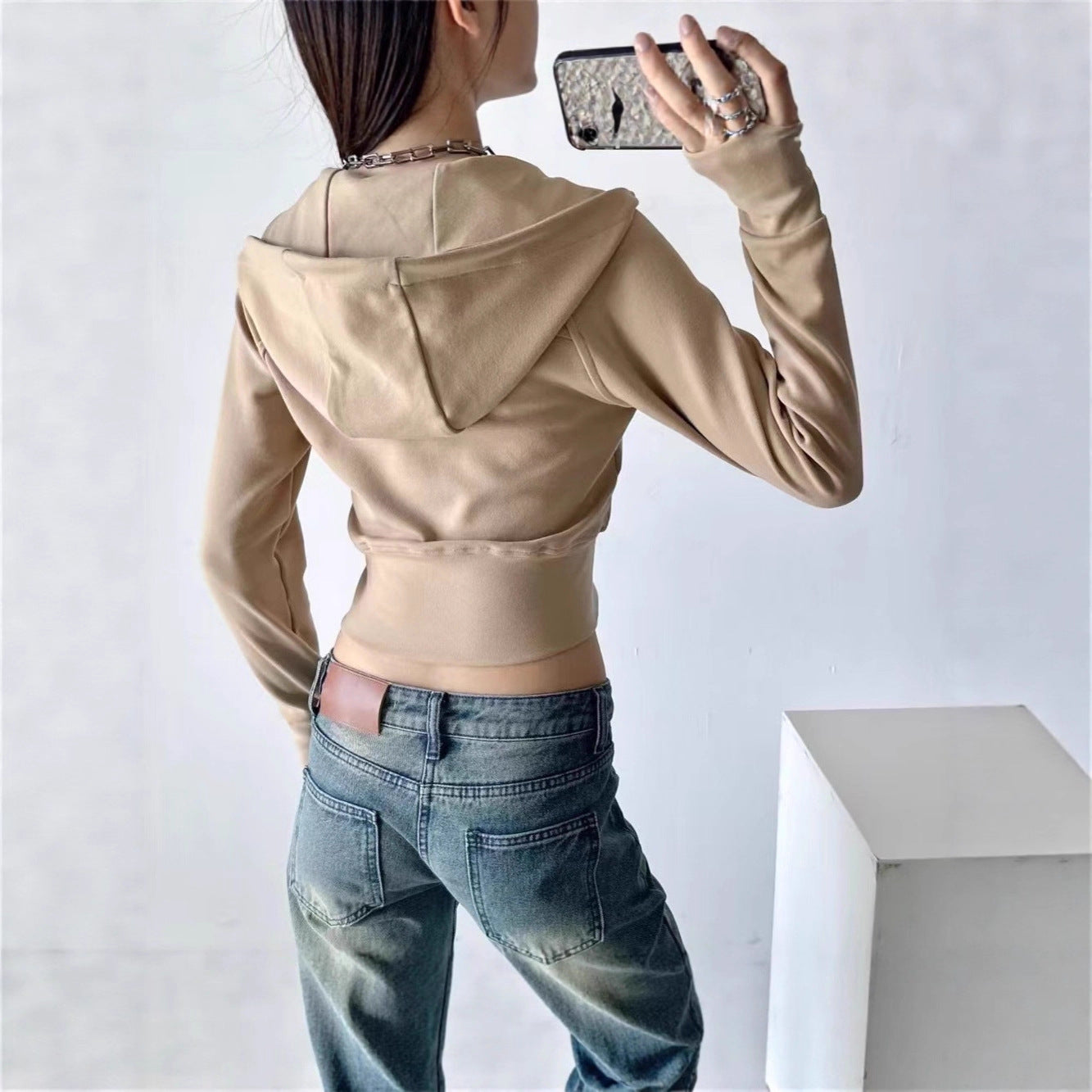 Women's Street Sports Style Hot Slim Hooded Coats