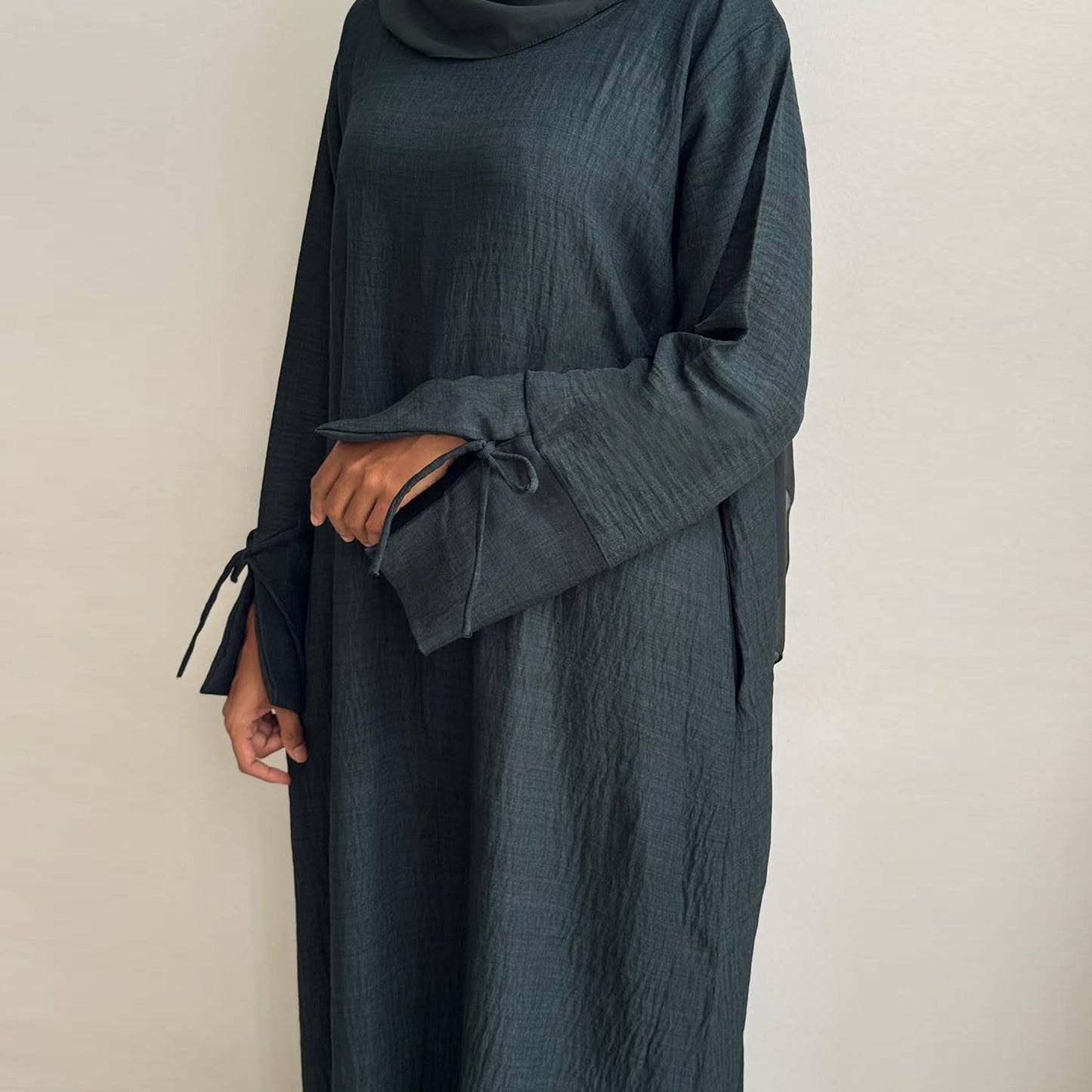 Pretty Turkish Solid Color Casual Robe Dresses