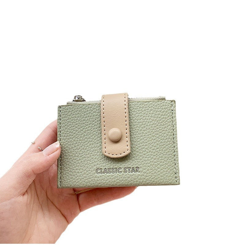 Korean Style Dopamine Color Matching Jump Simple Large Ladies Wallets