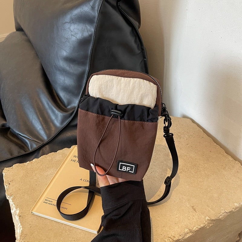 Men's Mobile Fashion Mini Canvas Portable Vertical Men's Messenger Bags