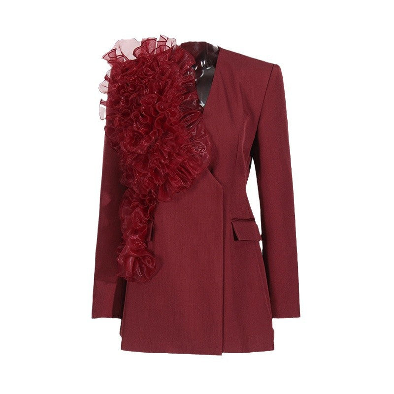Women's Elegant High Sense Autumn Fashion Flounce Coats