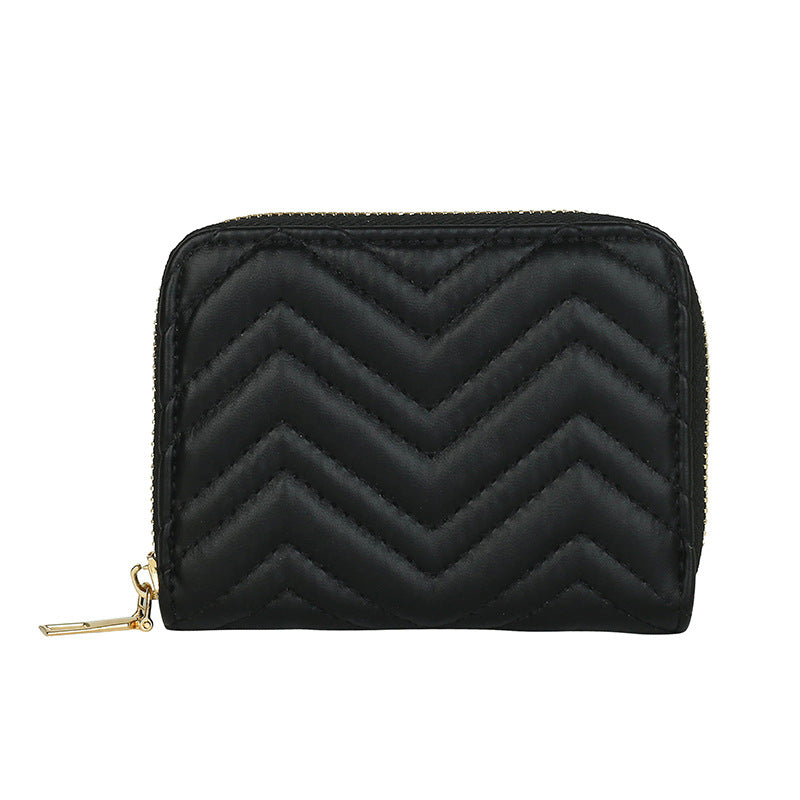 Women's Fashionable Short Design Mini Leather V Ladies Wallets